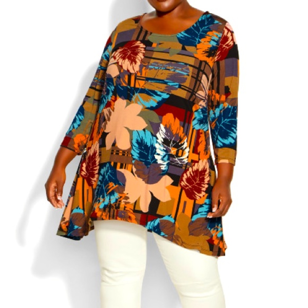 Avenue | Cottage Grove Tunic - multi leaf